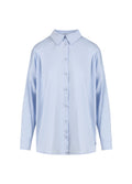 Coster Copenhagen Oversized Skjorte Oxford Blue / Hvid