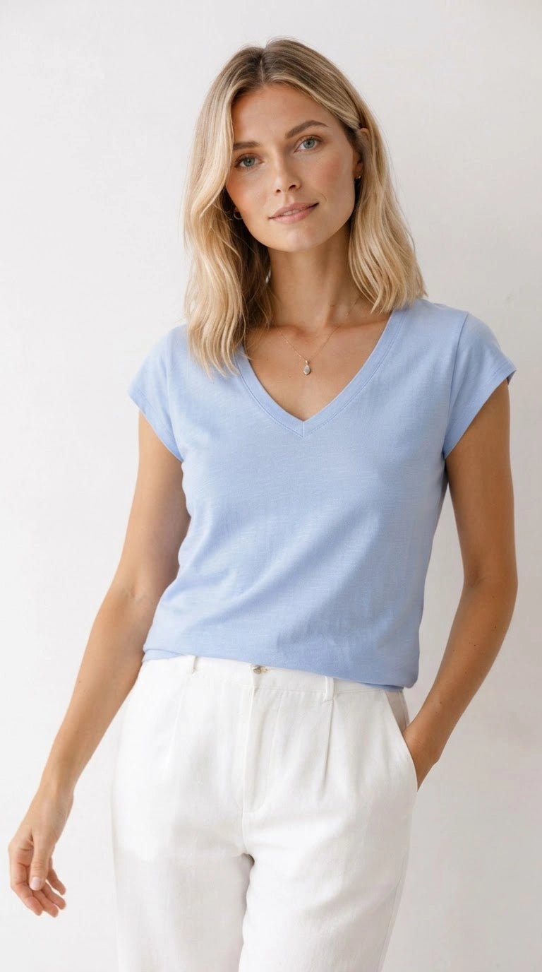 CC Heart Basic V-Hals T-shirt