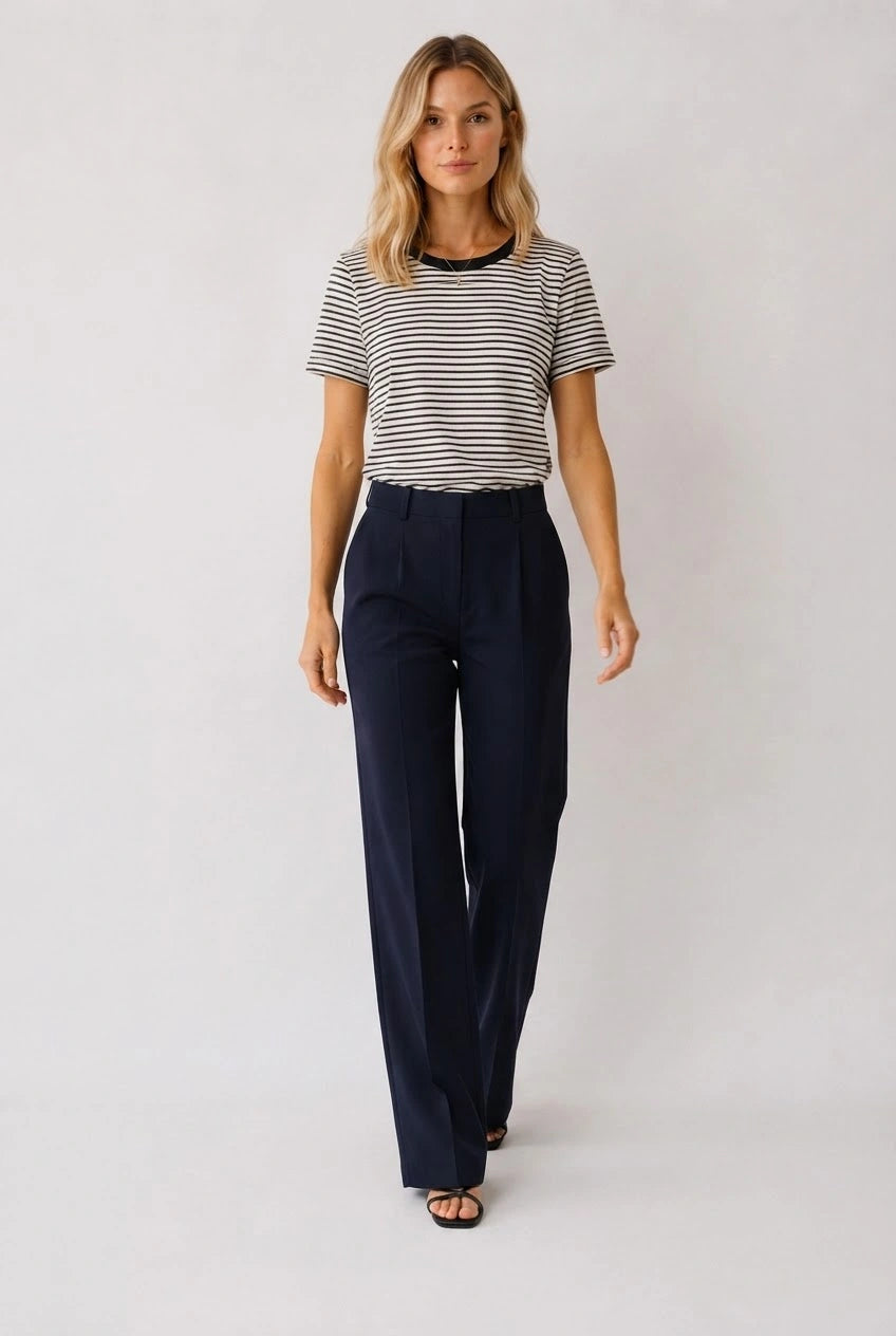 CC Heart Basic T-shirt Stribet Lurex