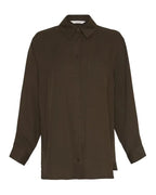Moss Copenhagen Skjorte Genette Brun