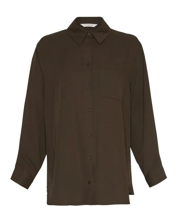 Moss Copenhagen Skjorte Genette Brun