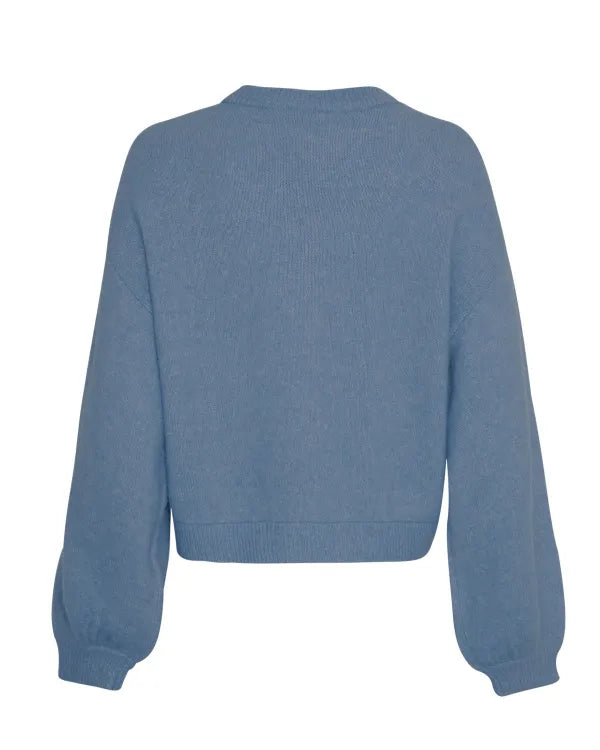 Moss Copenhagen Cardigan Petrinelle Hope Blå