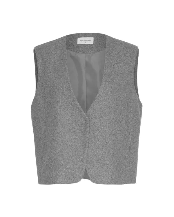 Moss Copenhagen Vest Rikkelisa Grå