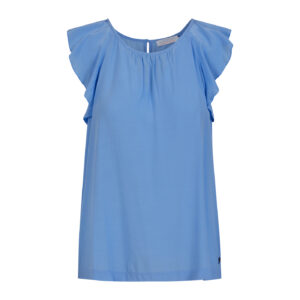 Coster Copenhagen Top m. puf ærmer - 34, Bright Sky Blue
