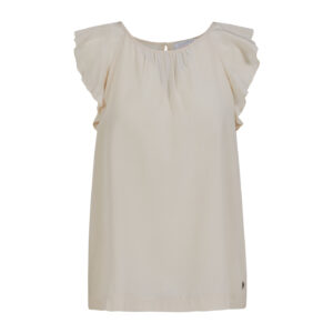 Coster Copenhagen Top m. puf ærmer - 40, Creme