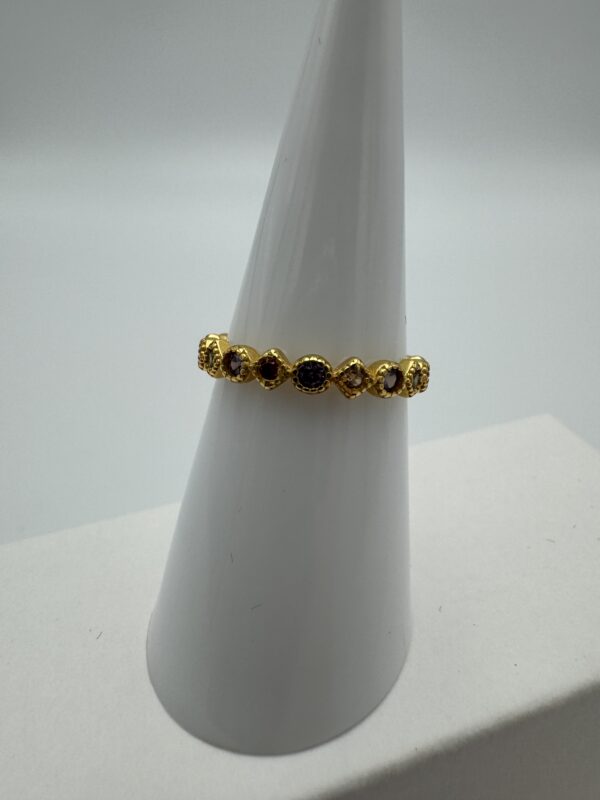 MK Ring med farvede sten - Image 2