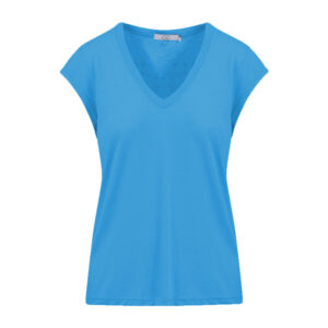 CC Heart T-shirt V-hals Basic - XXL, Bright Sky Blue