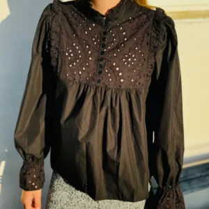 Noella Bluse Jaelynn Blå - S, Black
