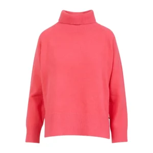 Coster Copenhagen Strik Rullekrave Blå - M, Hot Coral