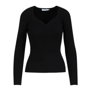 Coster Copenhagen Strik Hjerteformet Hals - S, Black