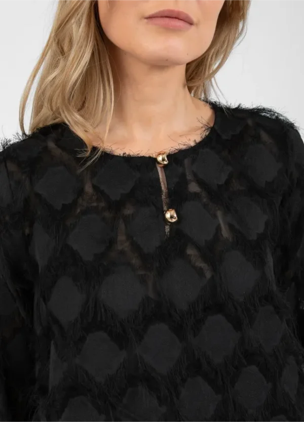 Coster Copenhagen Kjole Fluffy lace Sort - Image 6