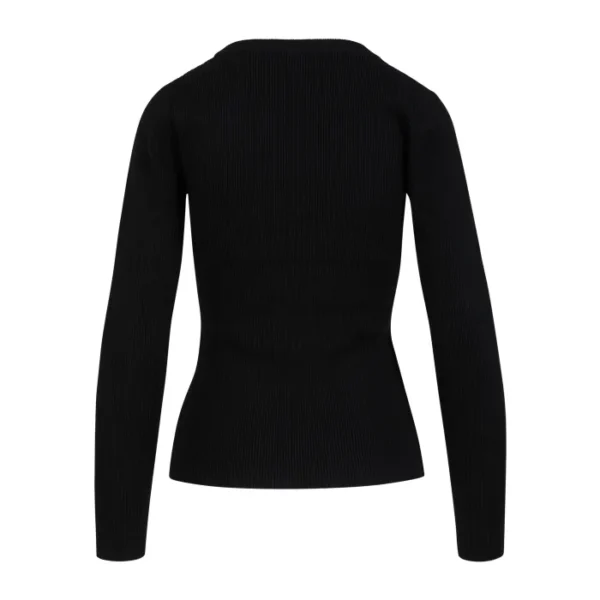 CC Heart Strik Bluse Elena Sort - Image 4