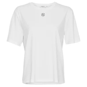 Moss Copenhagen T-shirt Malea Icon Tee Sort - L/XL, Hvid