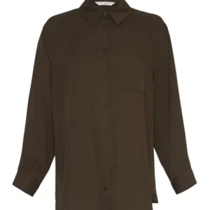 Moss Copenhagen Skjorte Genette Brun