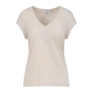 CC Heart Basic V-Hals T-shirt - M, Creme