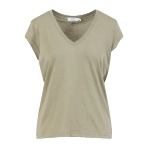 CC Heart Basic V-Hals T-shirt - L, Dusty Olive