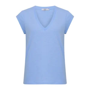 CC Heart Basic V-Hals T-shirt - XL, Powder Blue