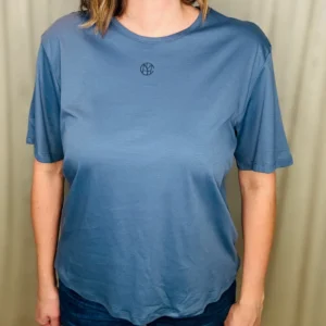 Moss Copenhagen T-shirt Logo Melea Icon Blå - M/L