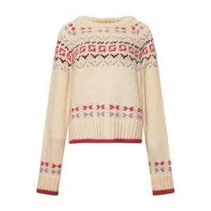 Noella Strik Kieley Mønster Creme - L/XL