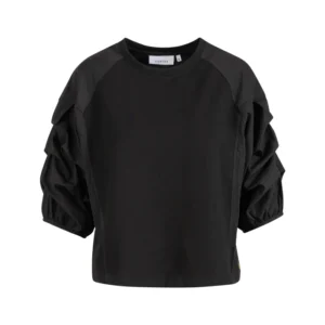 Coster Copenhagen Bluse M. Puff Ærme Sort - 44