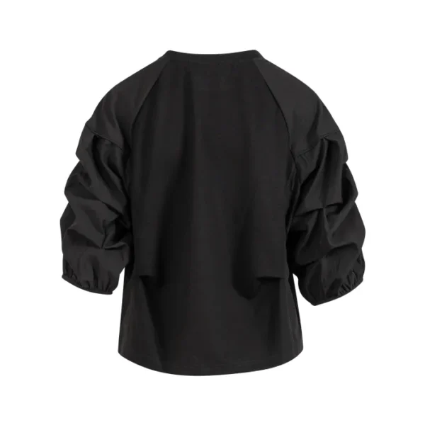 Coster Copenhagen Bluse M. Puff Ærme Sort - Image 2