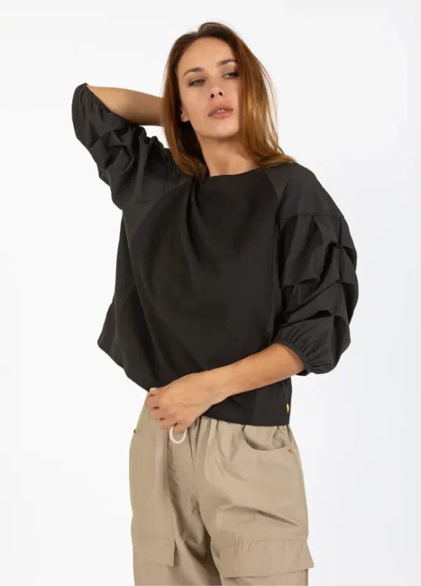 Coster Copenhagen Bluse M. Puff Ærme Sort - Image 6