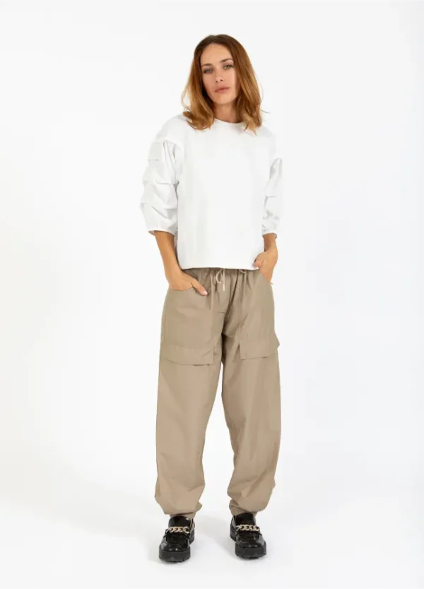 Coster Copenhagen Bluse M. Puff Ærme Hvid - Image 3