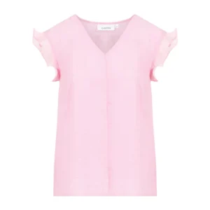 Coster Copenhagen Top m. V-hals & Flæser - 42, Magenta