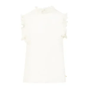 Coster Copenhagen Top m. Flæser - 38, Creme