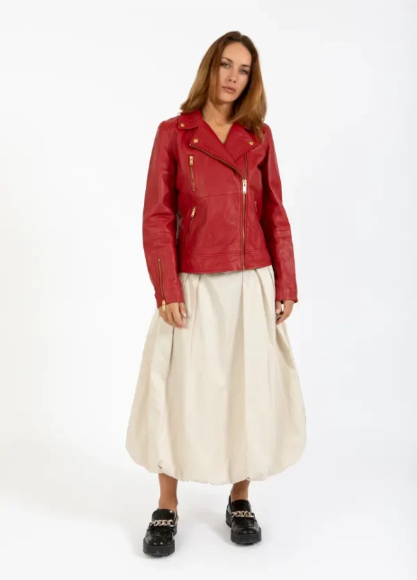 Coster Copenhagen Skind Jakke Lipstick Red - Image 3