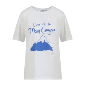 CC Heart T-shirt Hvid m. blå print - XXL