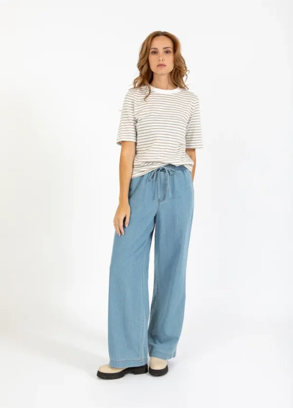 CC Heart Bukser Blue Denim - Image 3